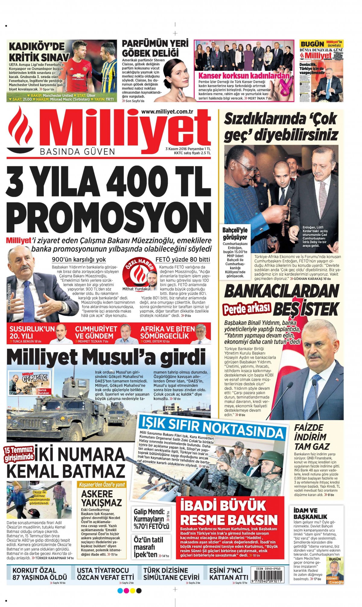 3 Kasım 2016 gazete manşetleri - 944