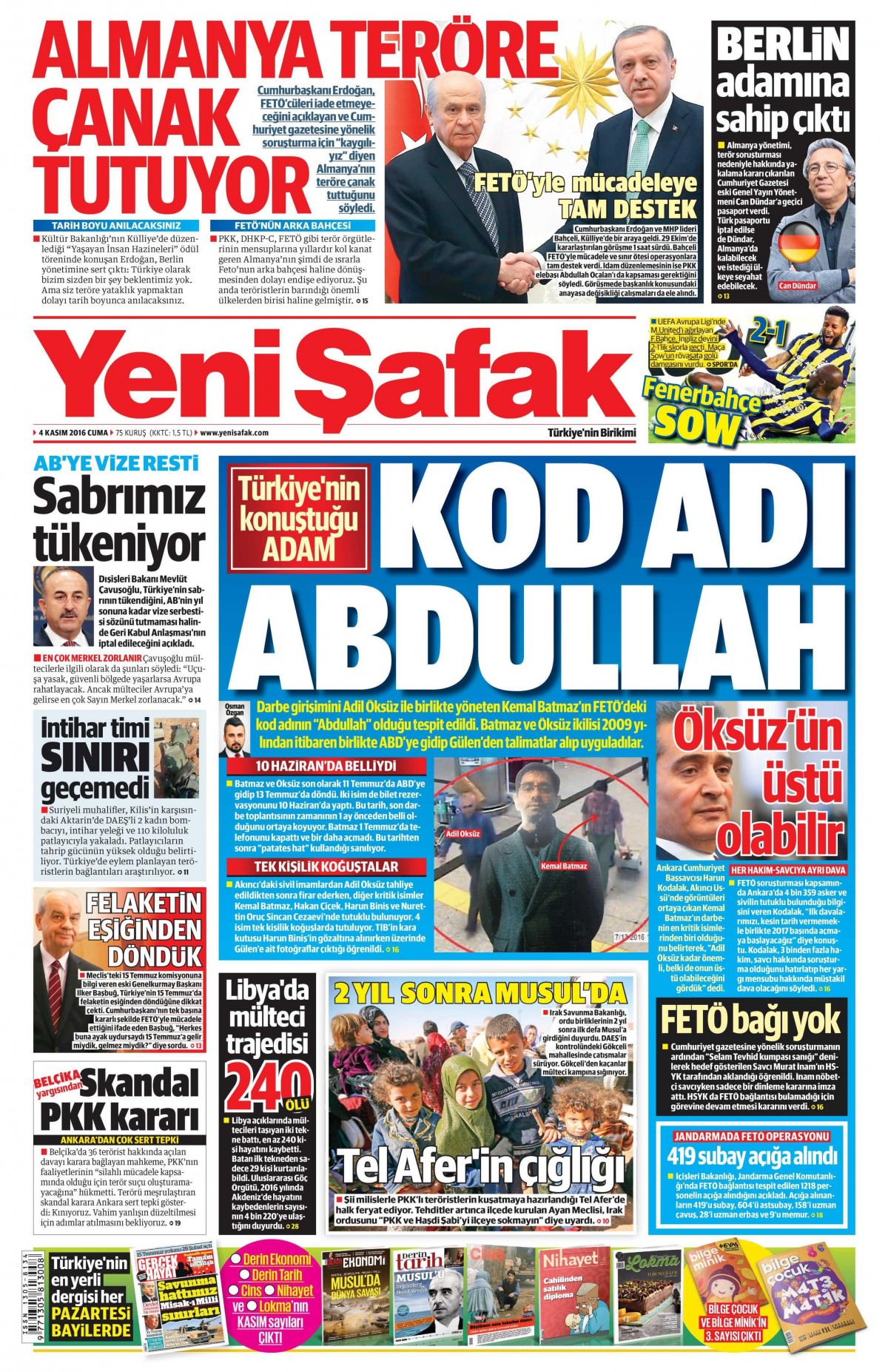 4 Kasım 2016 gazete manşetleri - 736