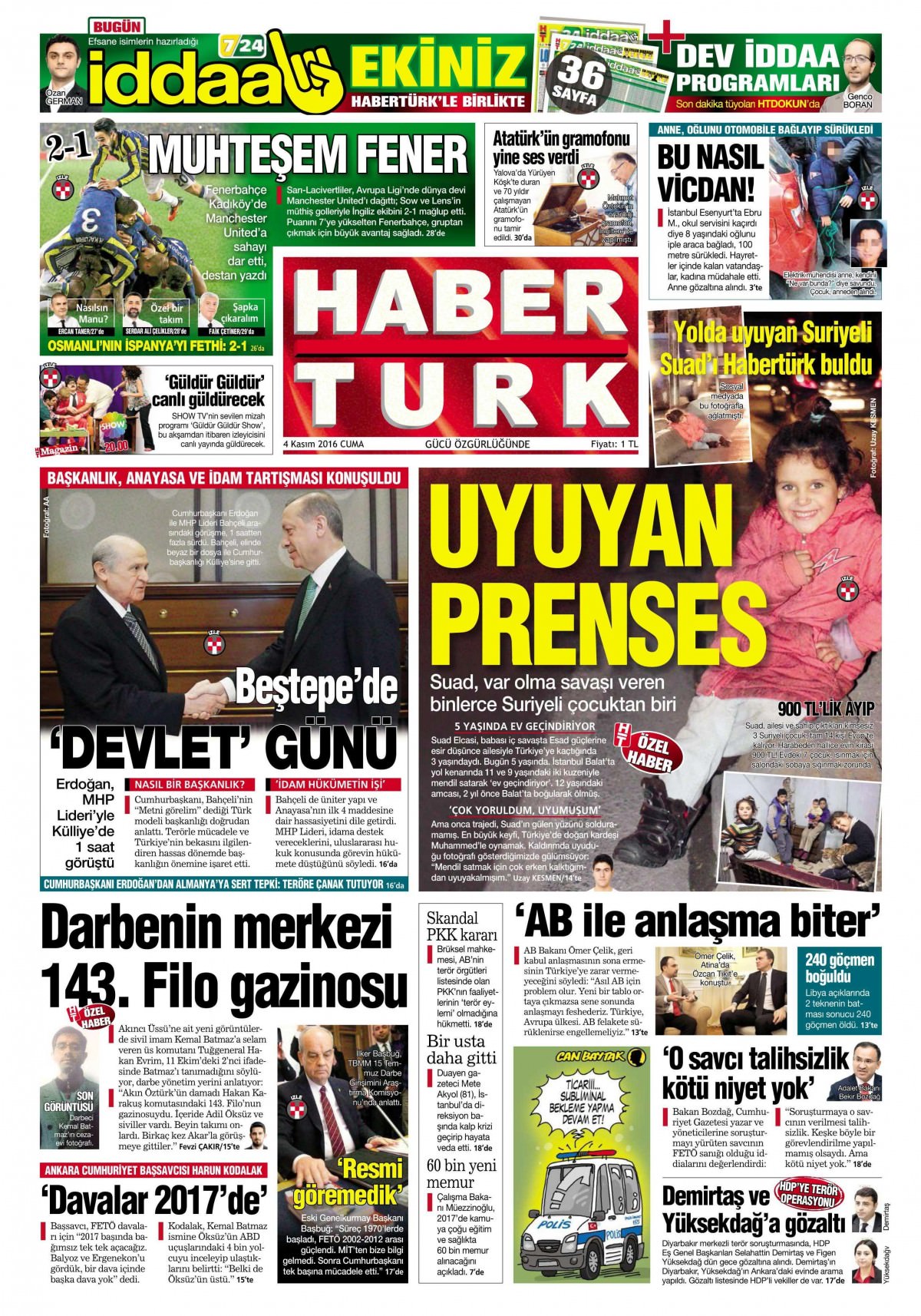 4 Kasım 2016 gazete manşetleri - 572