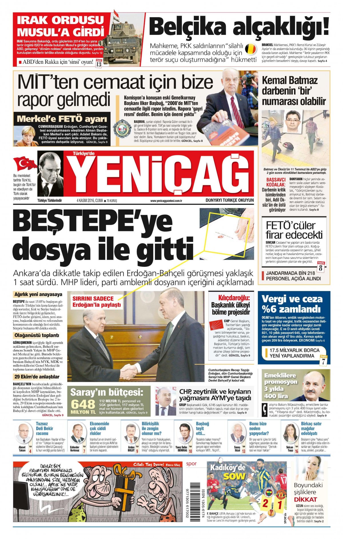 4 Kasım 2016 gazete manşetleri - 758