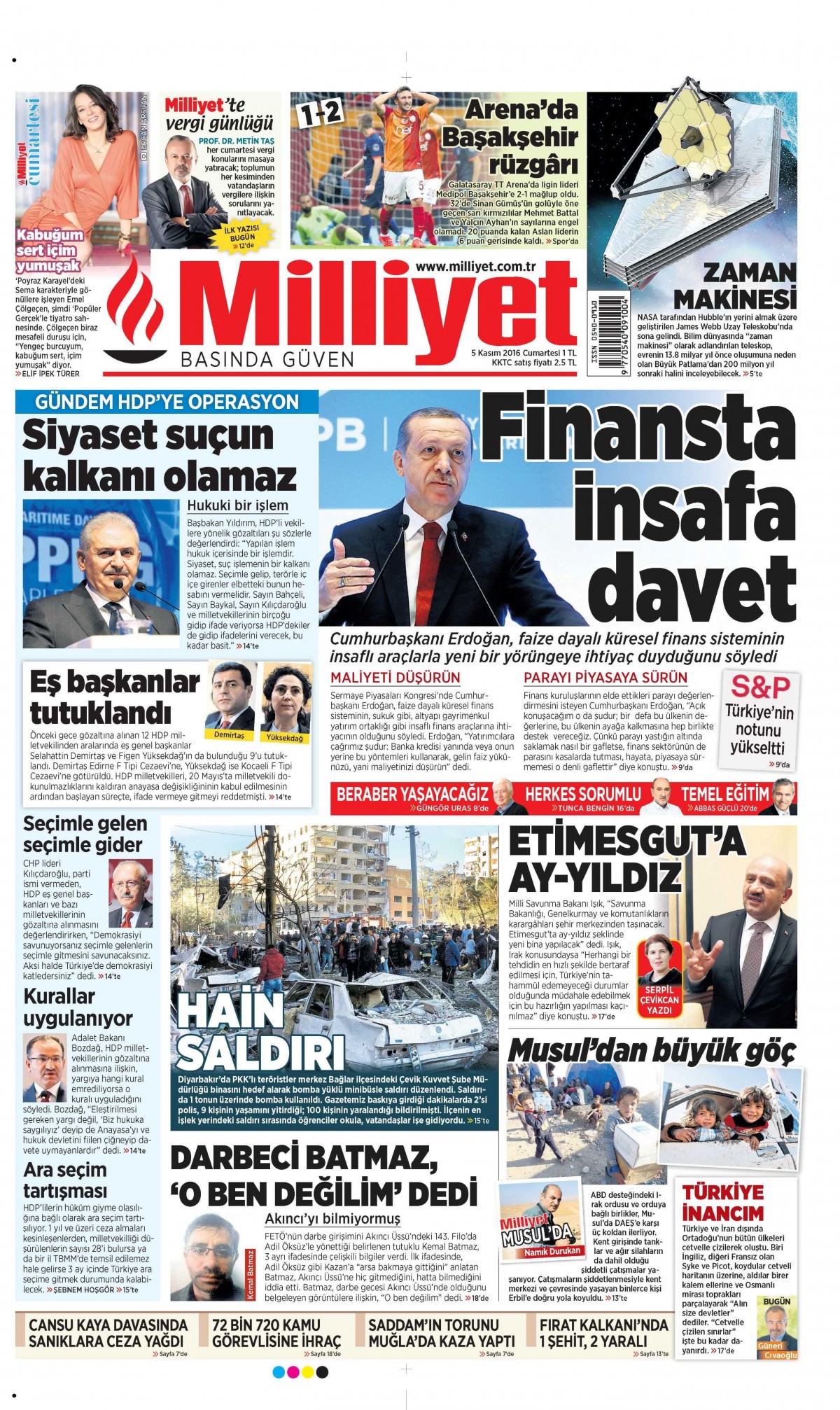 5 Kasım 2016 gazete manşetleri - 837