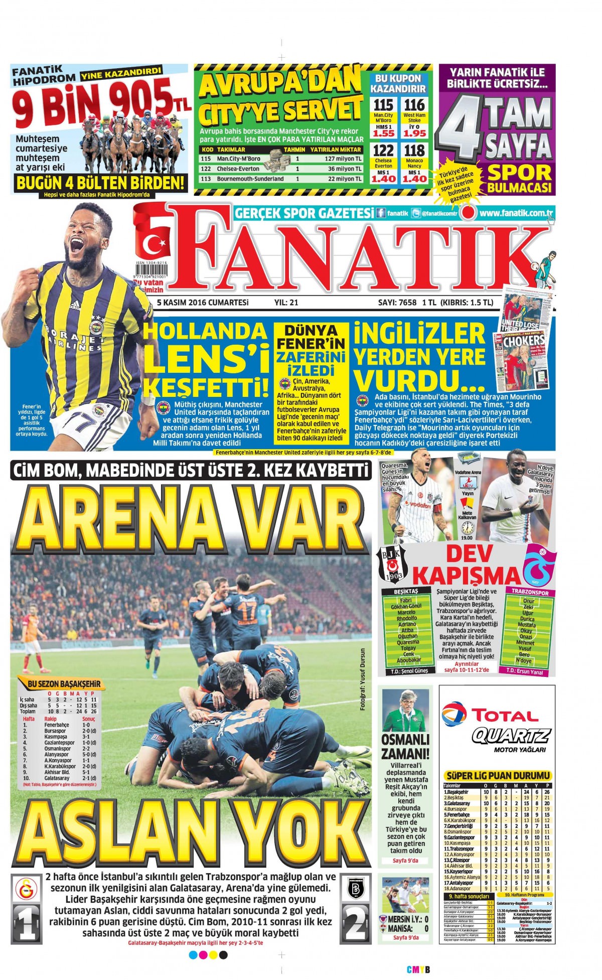 5 Kasım 2016 gazete manşetleri - 916