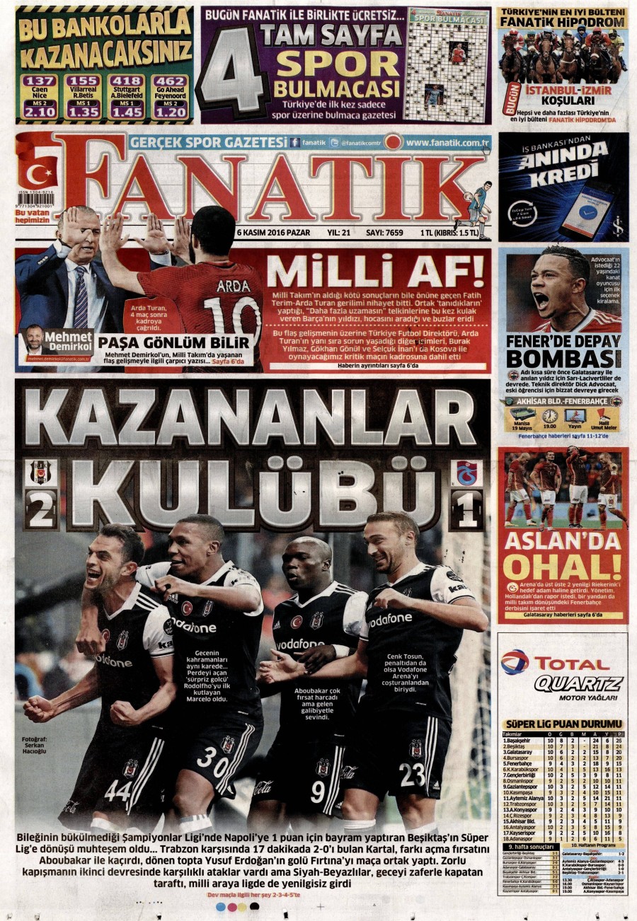 6 Kasım 2016 gazete manşetleri - 537