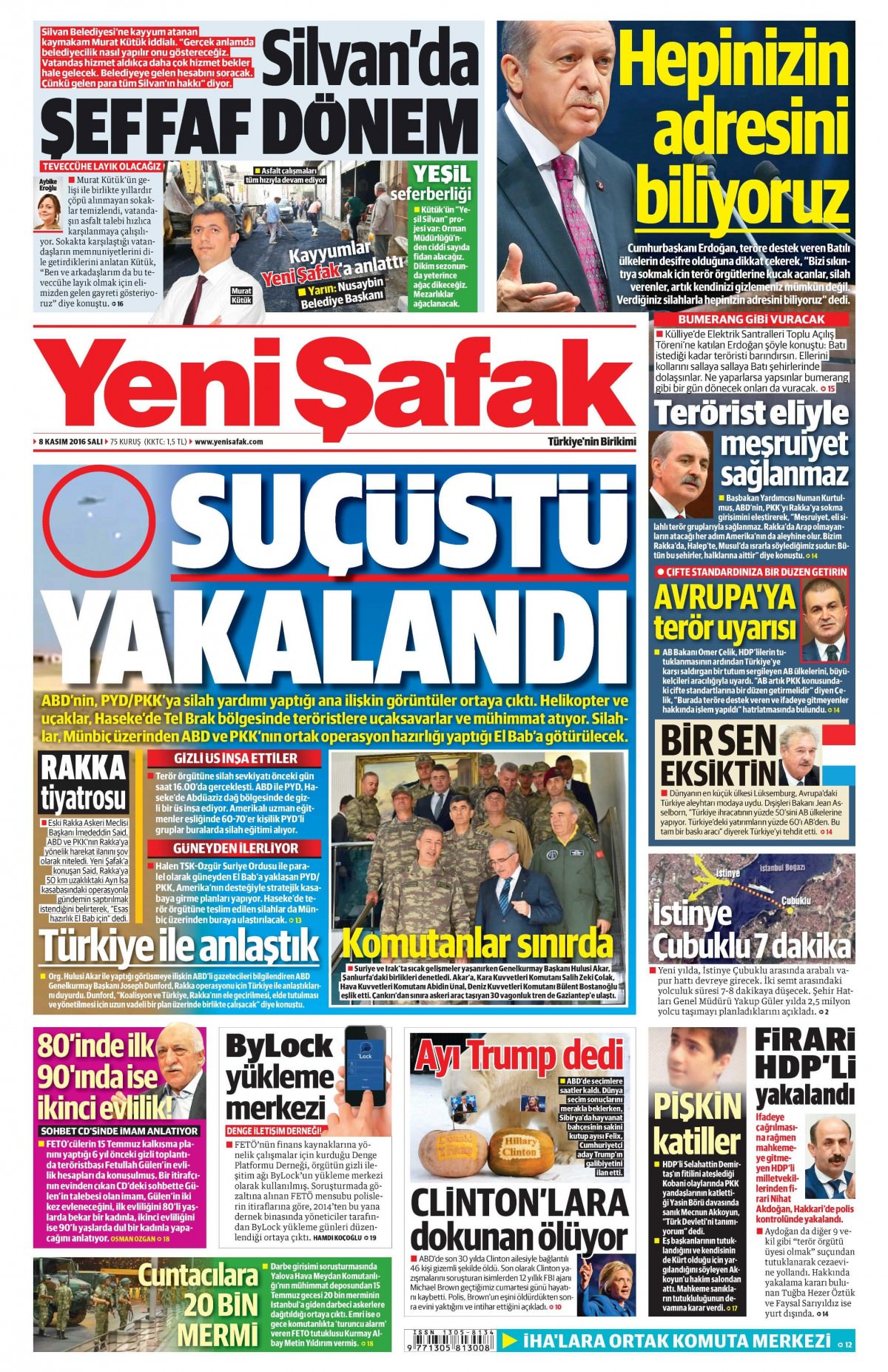 8 Kasım 2016 gazete manşetleri - 832