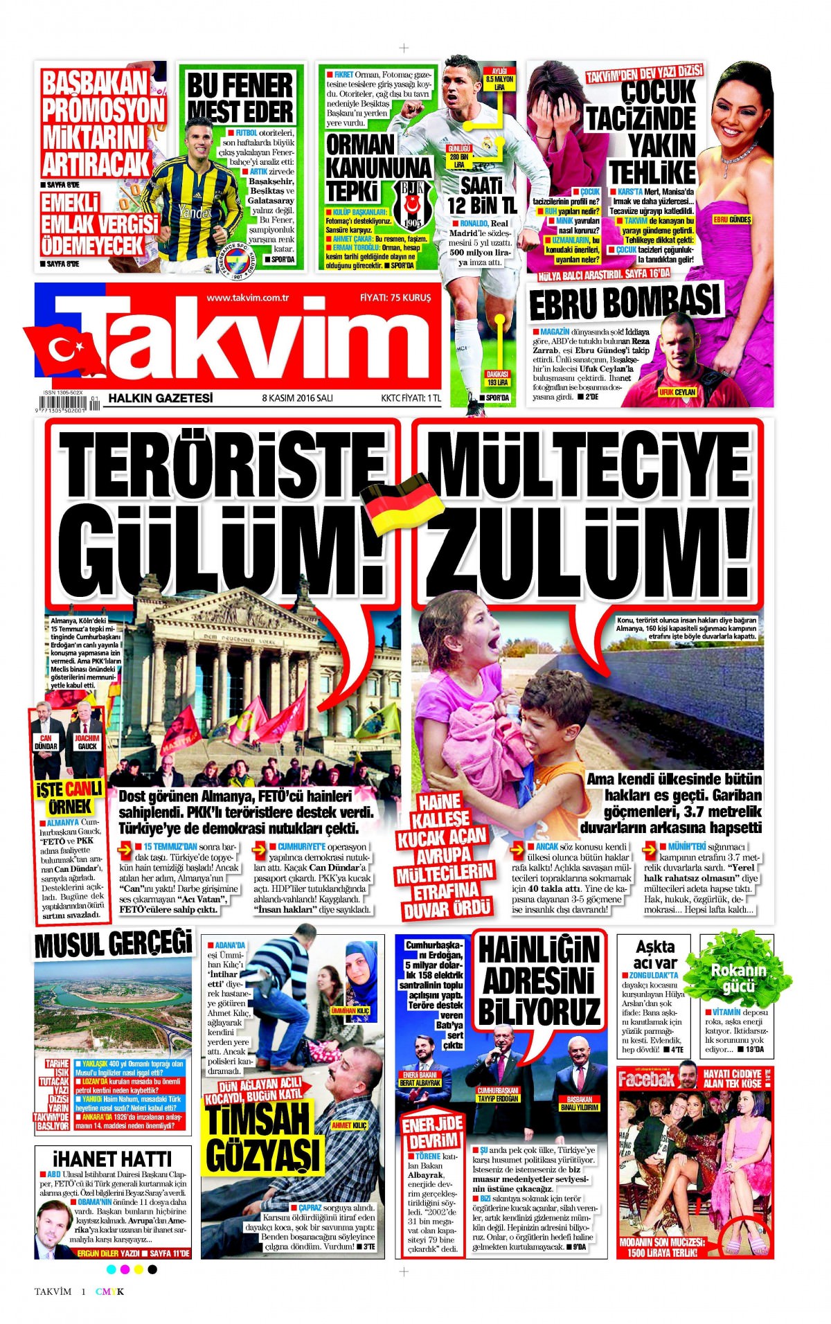 8 Kasım 2016 gazete manşetleri - 632