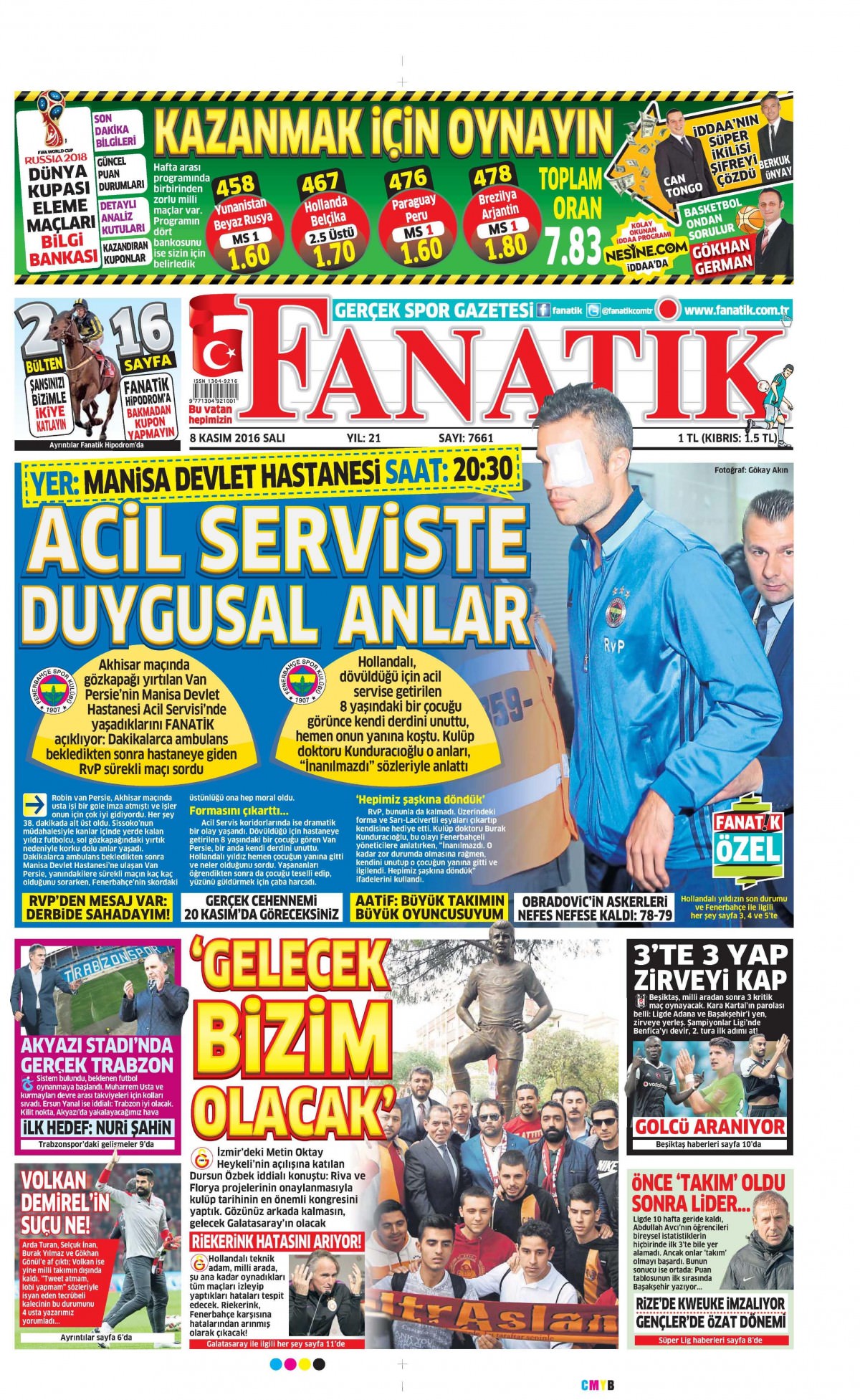 8 Kasım 2016 gazete manşetleri - 934