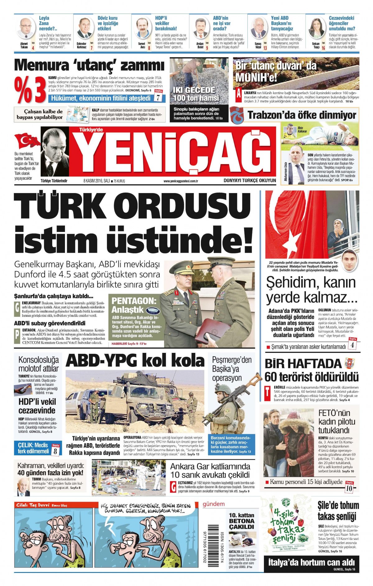 8 Kasım 2016 gazete manşetleri - 773