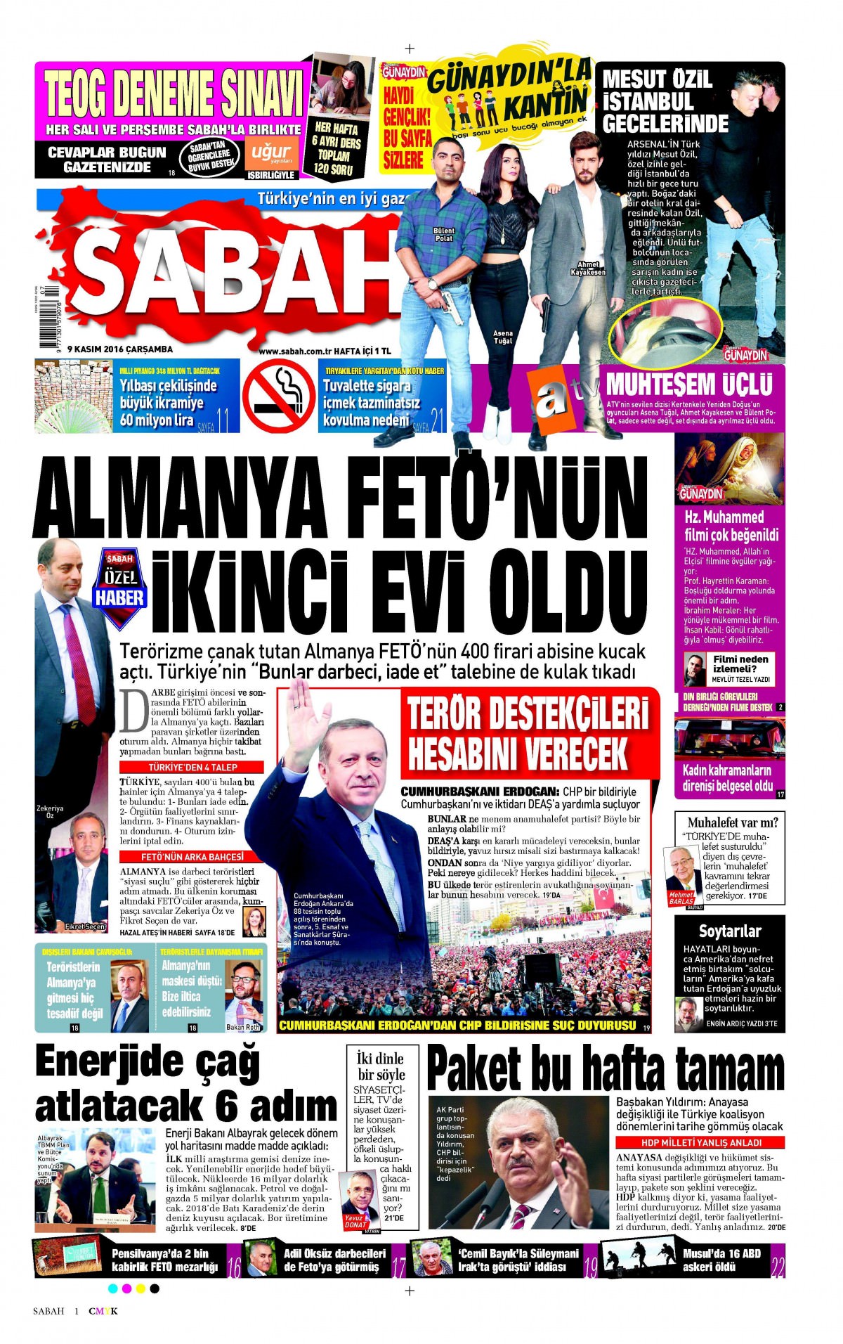 9 Kasım 2016 gazete manşetleri - 664