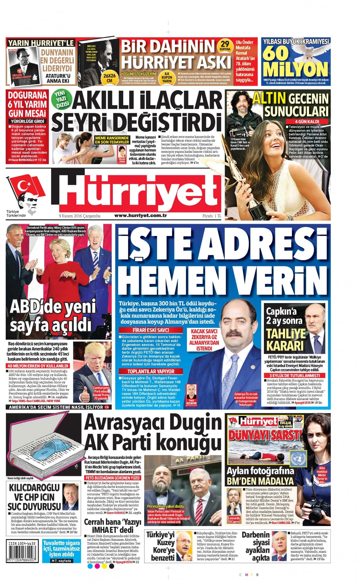 9 Kasım 2016 gazete manşetleri - 877