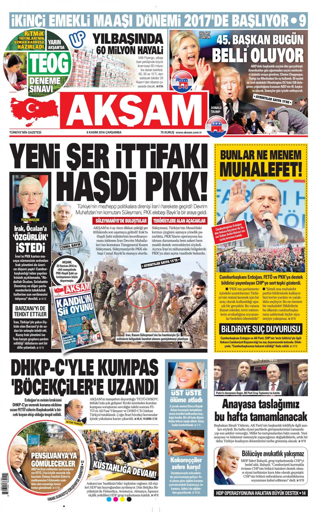 9 Kasım 2016 gazete manşetleri - 771