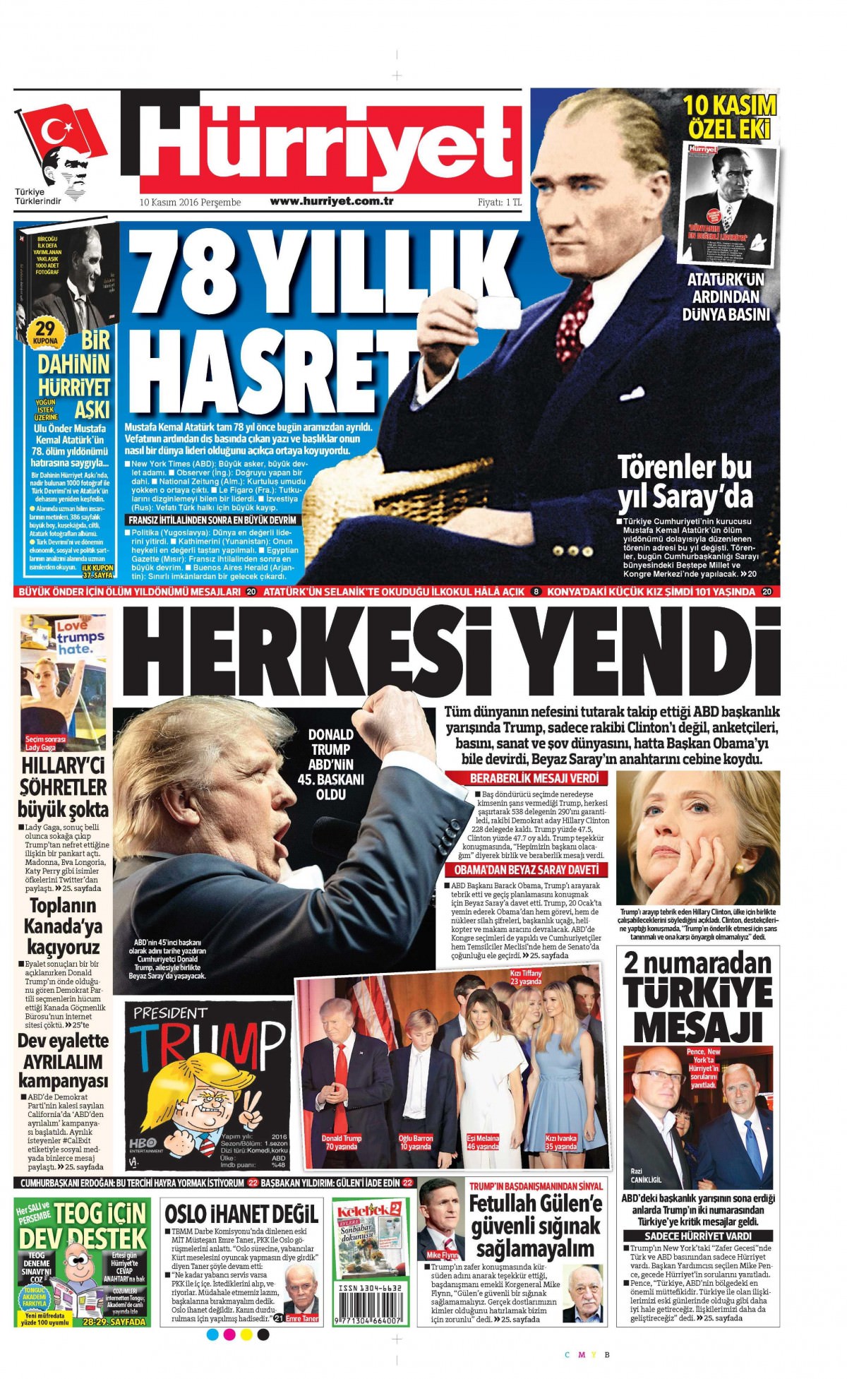 10 Kasım 2016 gazete manşetleri - 618