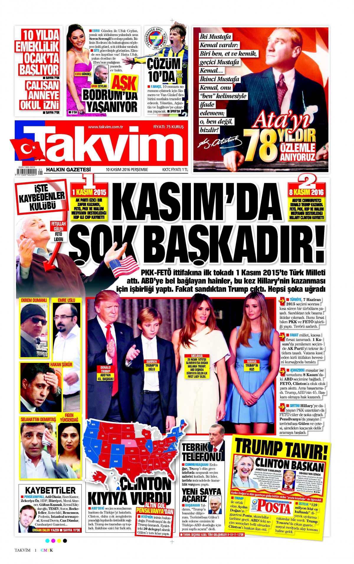 10 Kasım 2016 gazete manşetleri - 787