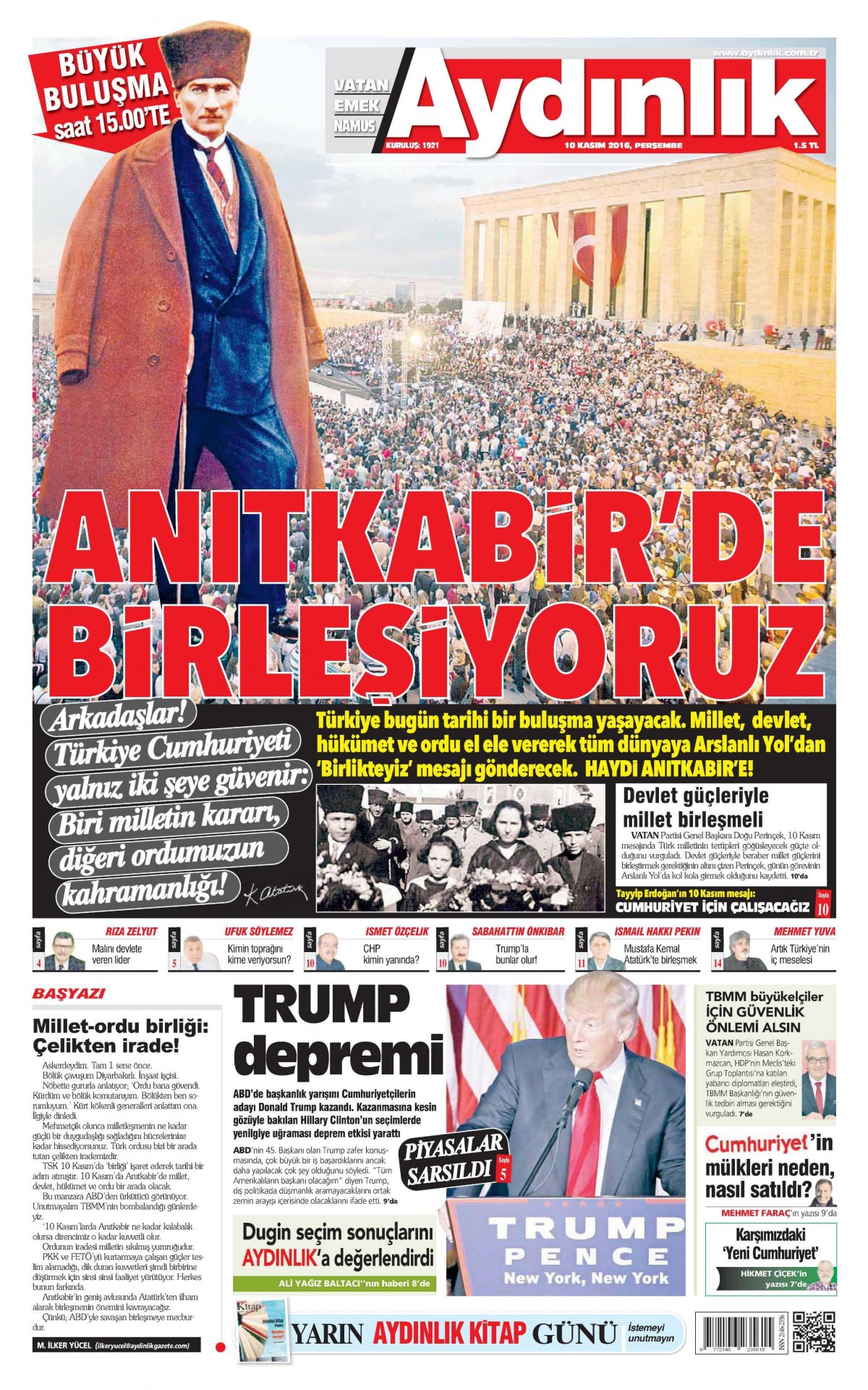 10 Kasım 2016 gazete manşetleri - 622