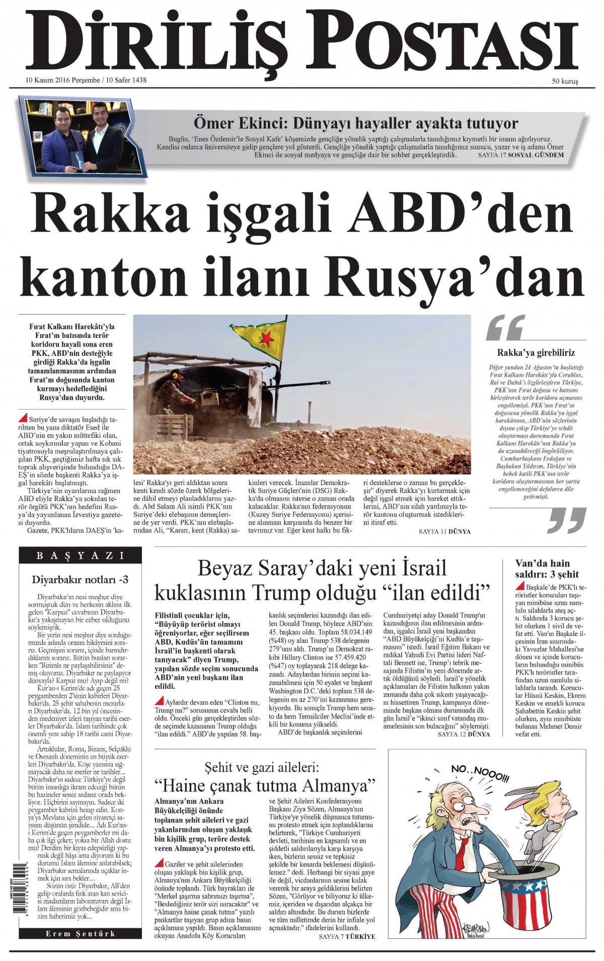 10 Kasım 2016 gazete manşetleri - 798