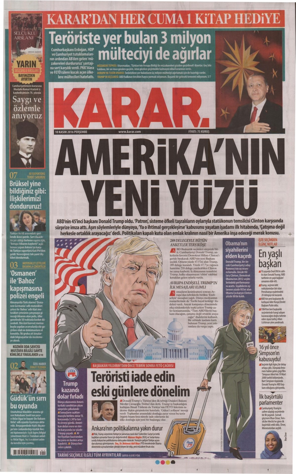 10 Kasım 2016 gazete manşetleri - 816