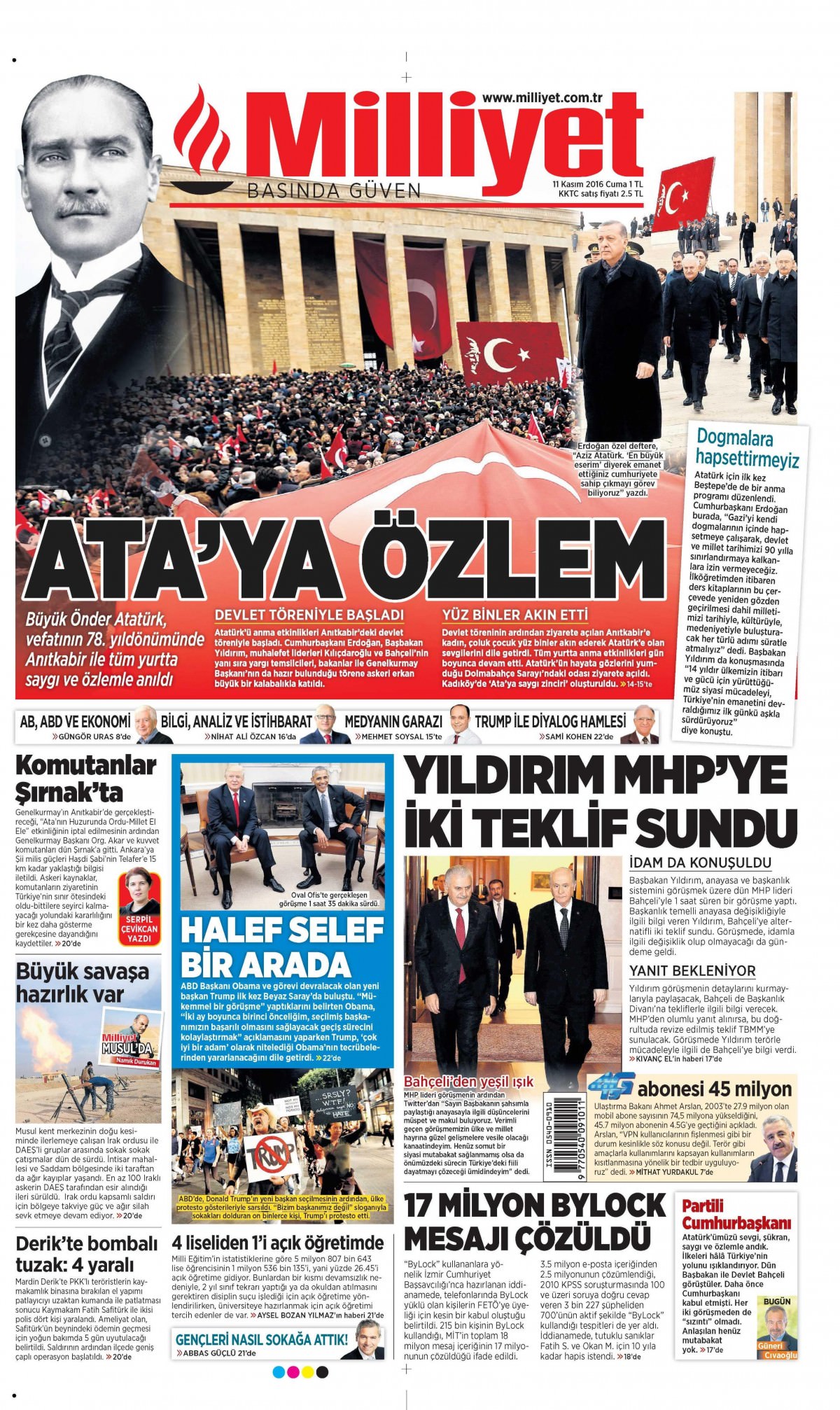 11 Kasım 2016 gazete manşetleri - 693