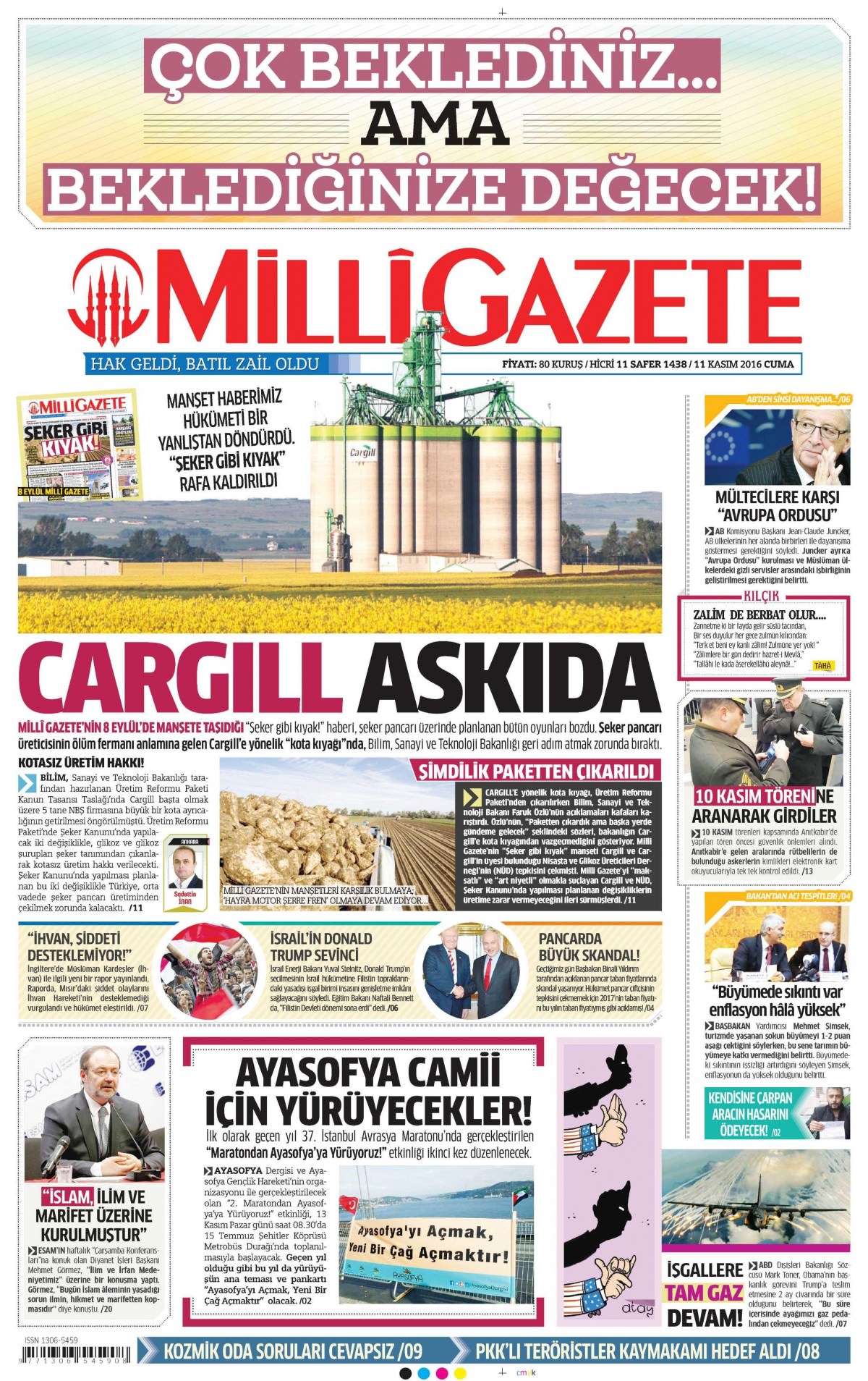 11 Kasım 2016 gazete manşetleri - 872
