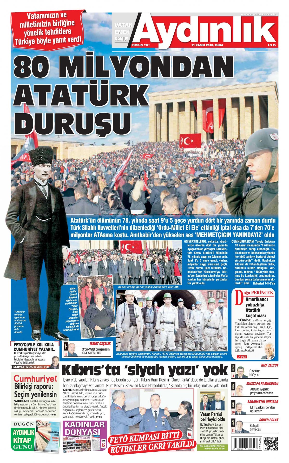 11 Kasım 2016 gazete manşetleri - 611