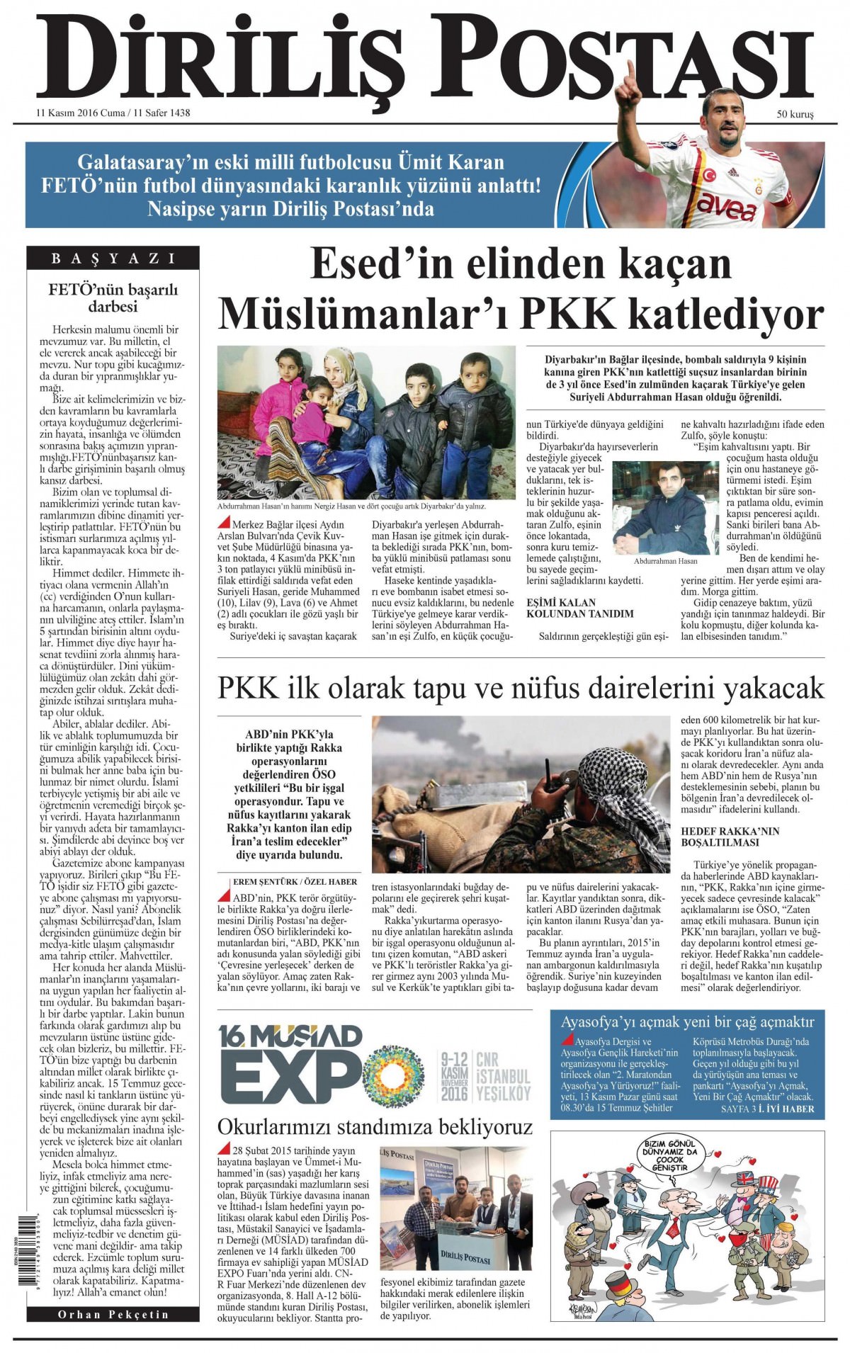 11 Kasım 2016 gazete manşetleri - 767