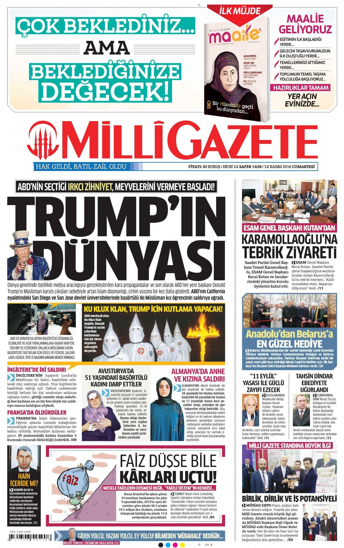 12 Kasım 2016 gazete manşetleri - 746