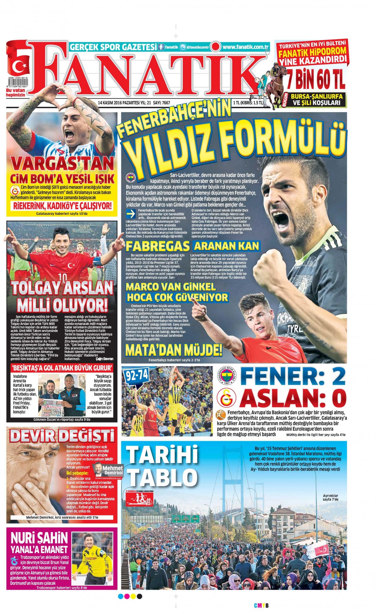 14 Kasım 2016 gazete manşetleri - 504