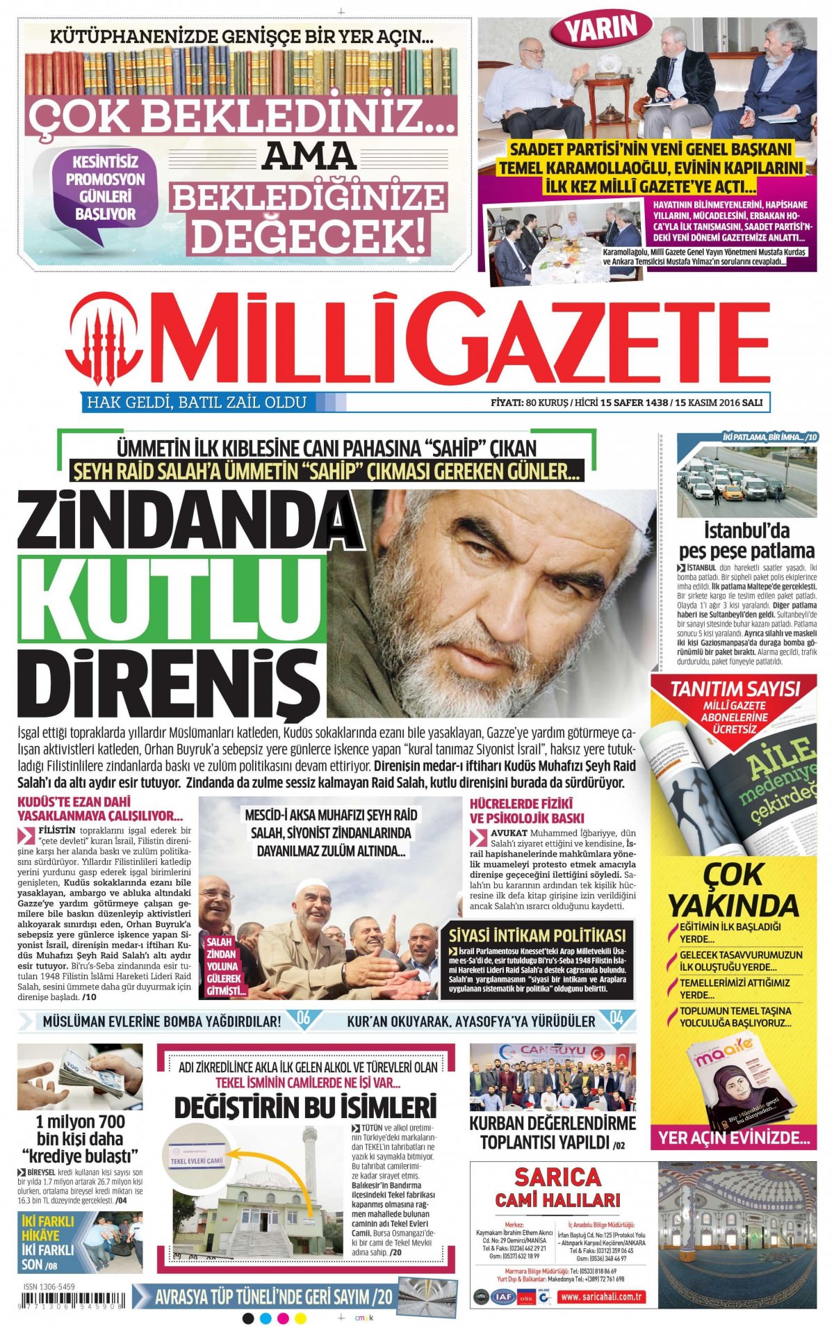 15 Kasım 2016 gazete manşetleri - 589