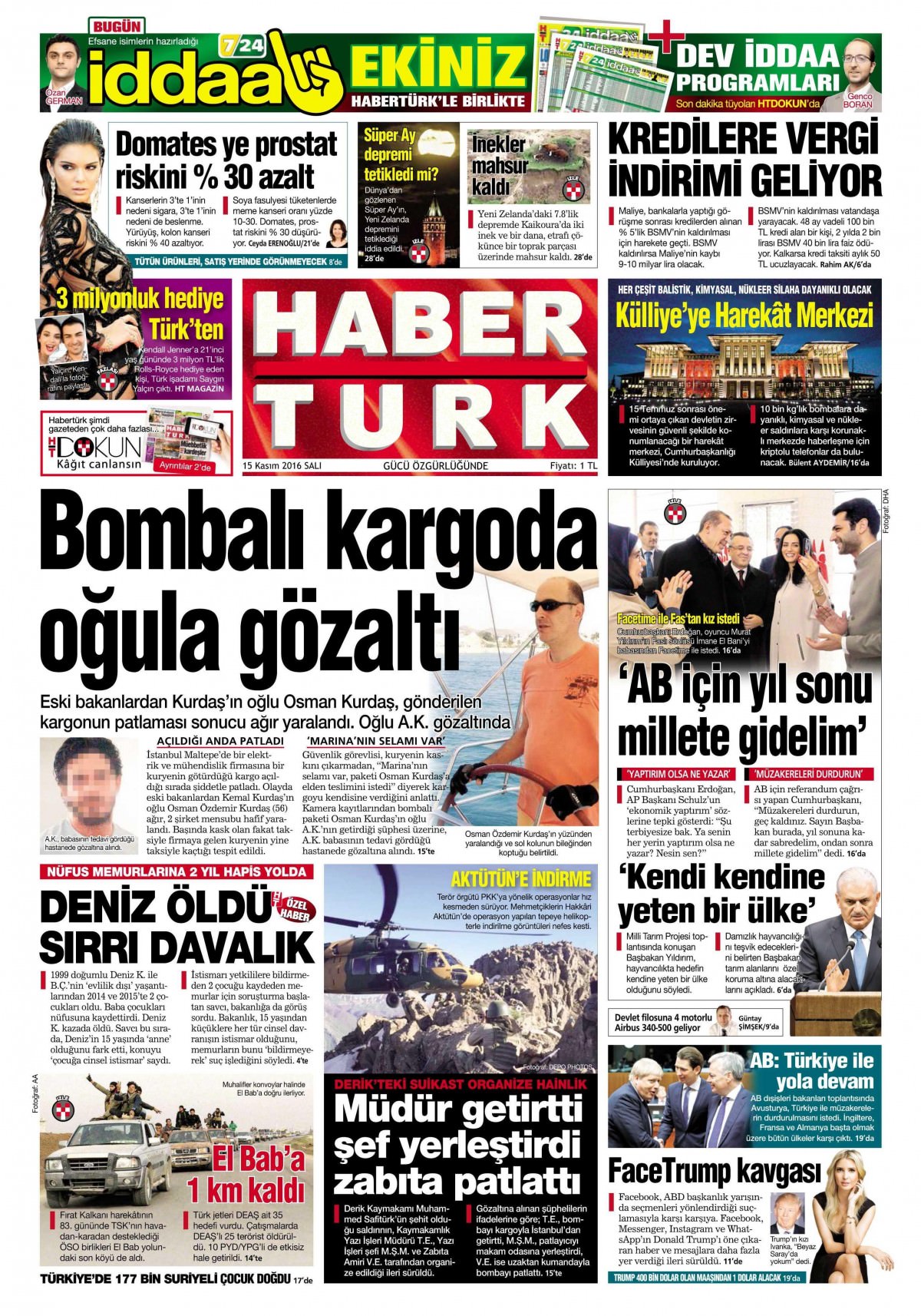 15 Kasım 2016 gazete manşetleri - 512