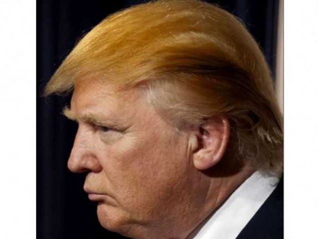 Trump'ın saçları altın sülüne benzetildi - 3