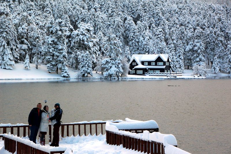 Abant Tabiat Parkı karla buluştu - 13