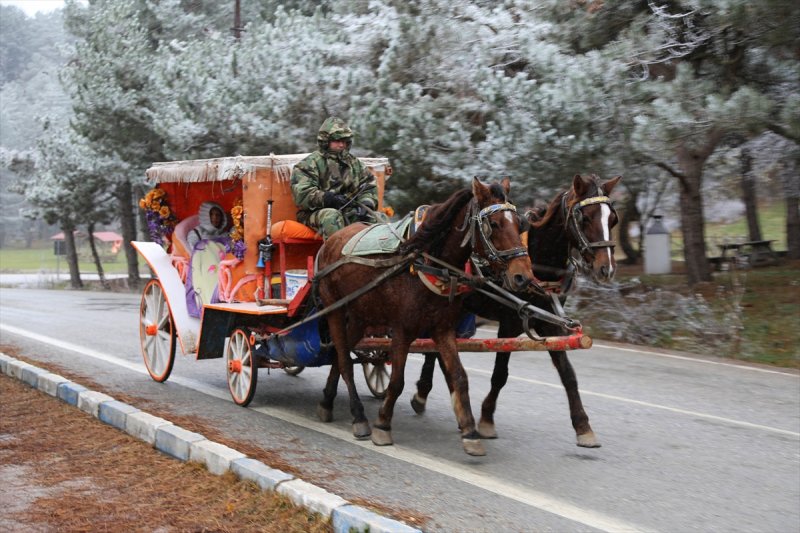 Abant Tabiat Parkı karla buluştu - 17