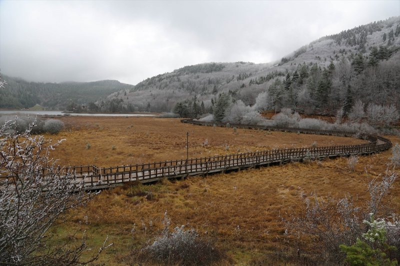 Abant Tabiat Parkı karla buluştu - 2