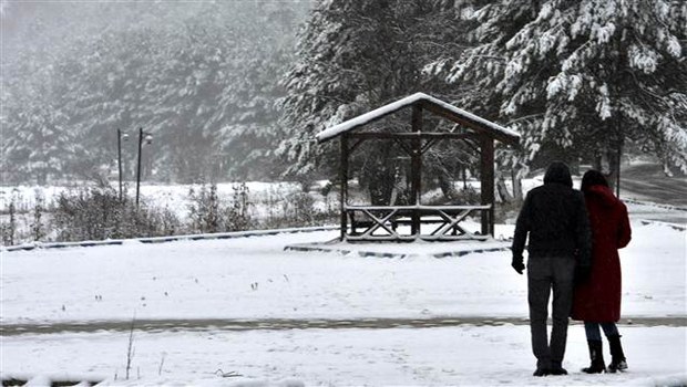 Abant Tabiat Parkı karla buluştu - 9