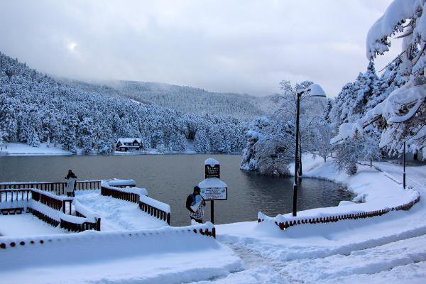 Abant Tabiat Parkı karla buluştu - 6