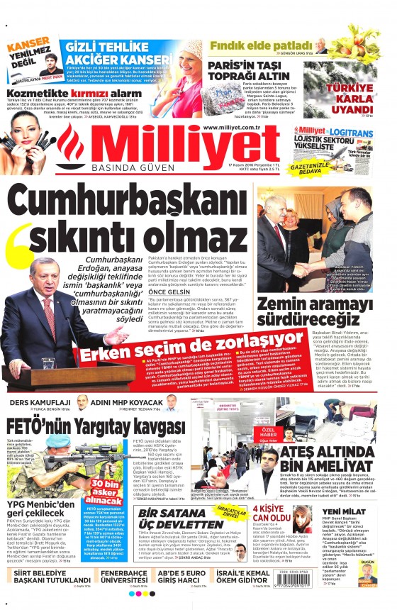 17 Kasım 2016 gazete manşetleri - 879