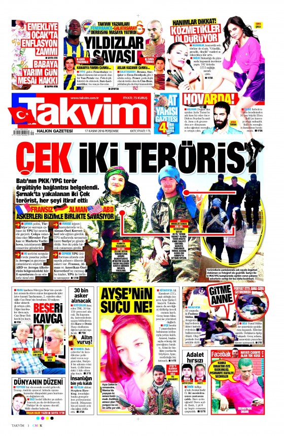 17 Kasım 2016 gazete manşetleri - 943