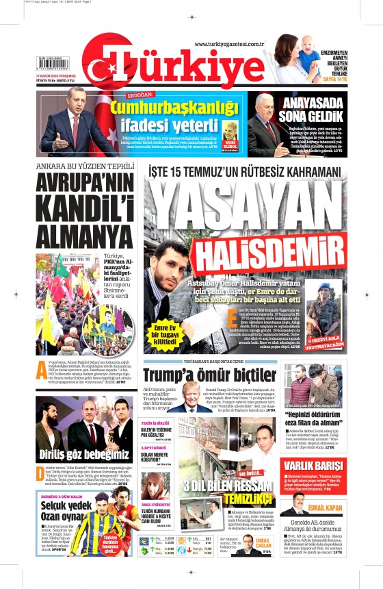 17 Kasım 2016 gazete manşetleri - 525