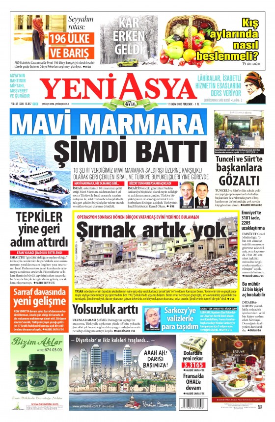 17 Kasım 2016 gazete manşetleri - 609