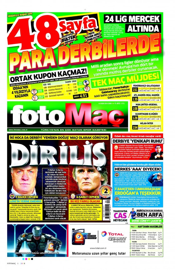 18 Kasım 2016 gazete manşetleri - 746