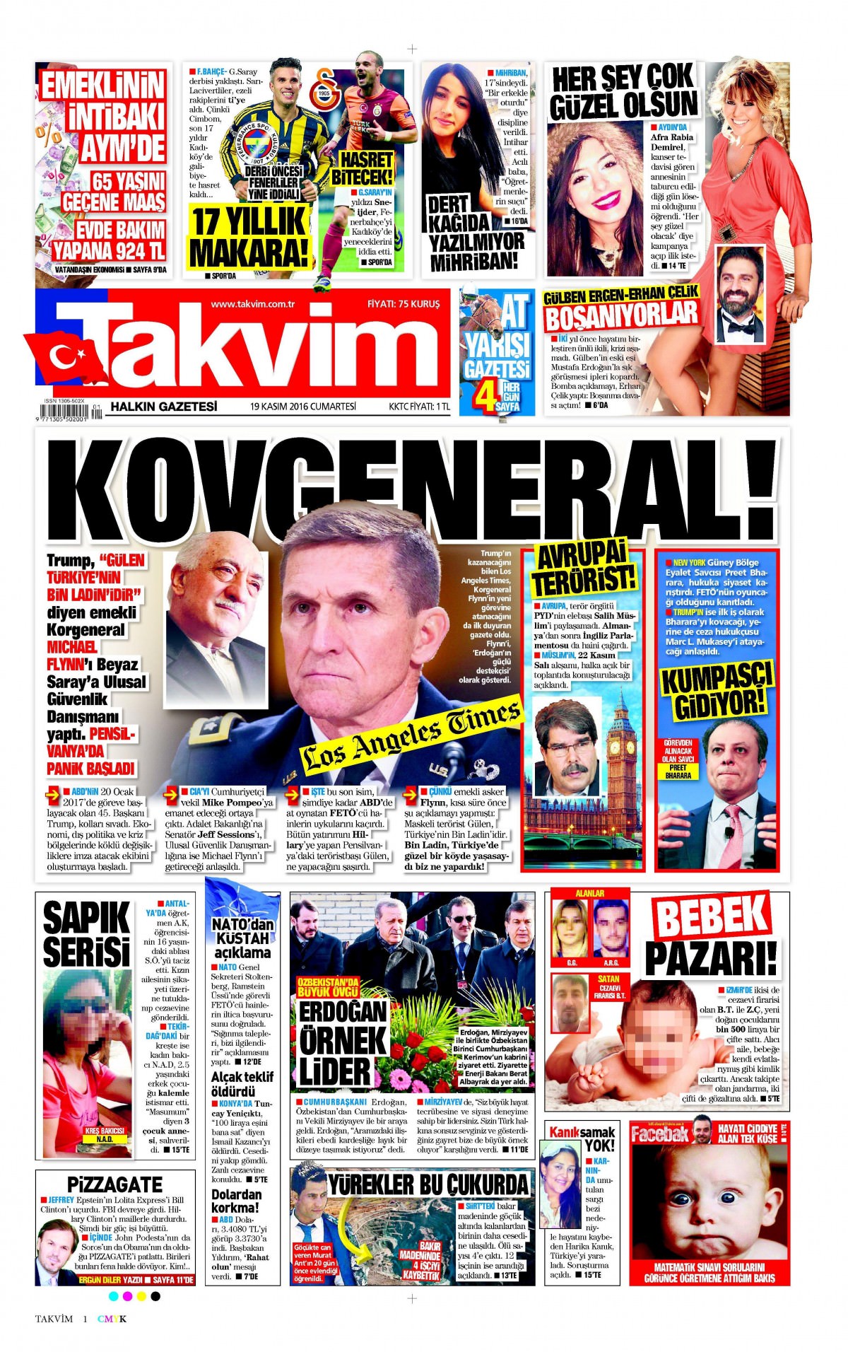 19 Kasım 2016 gazete manşetleri - 641