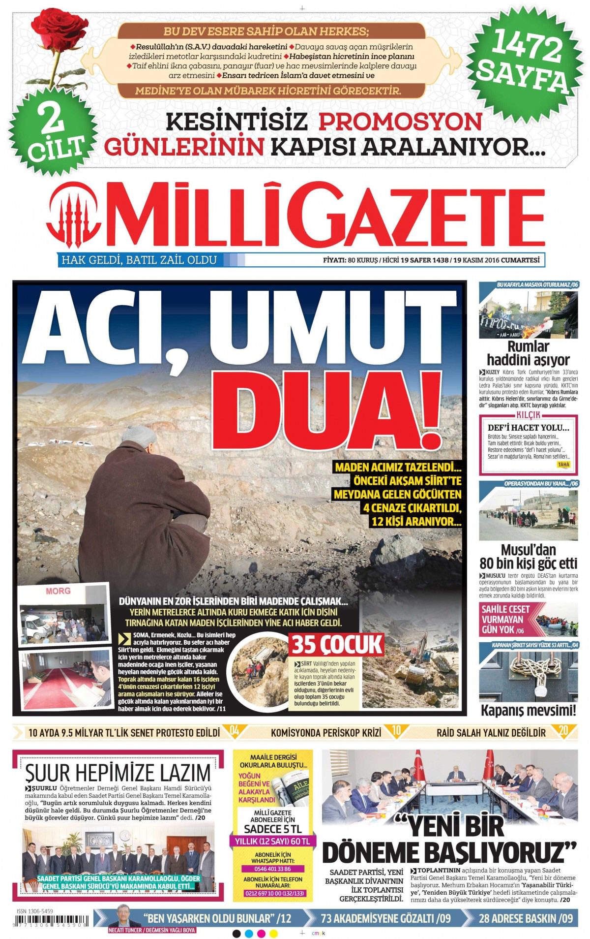 19 Kasım 2016 gazete manşetleri - 575