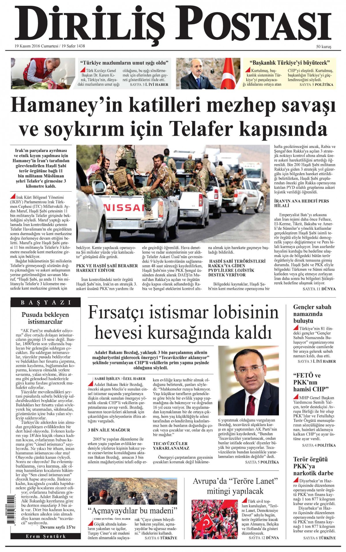 19 Kasım 2016 gazete manşetleri - 811