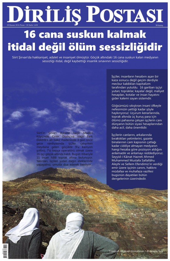 20 Kasım 2016 gazete manşetleri - 2