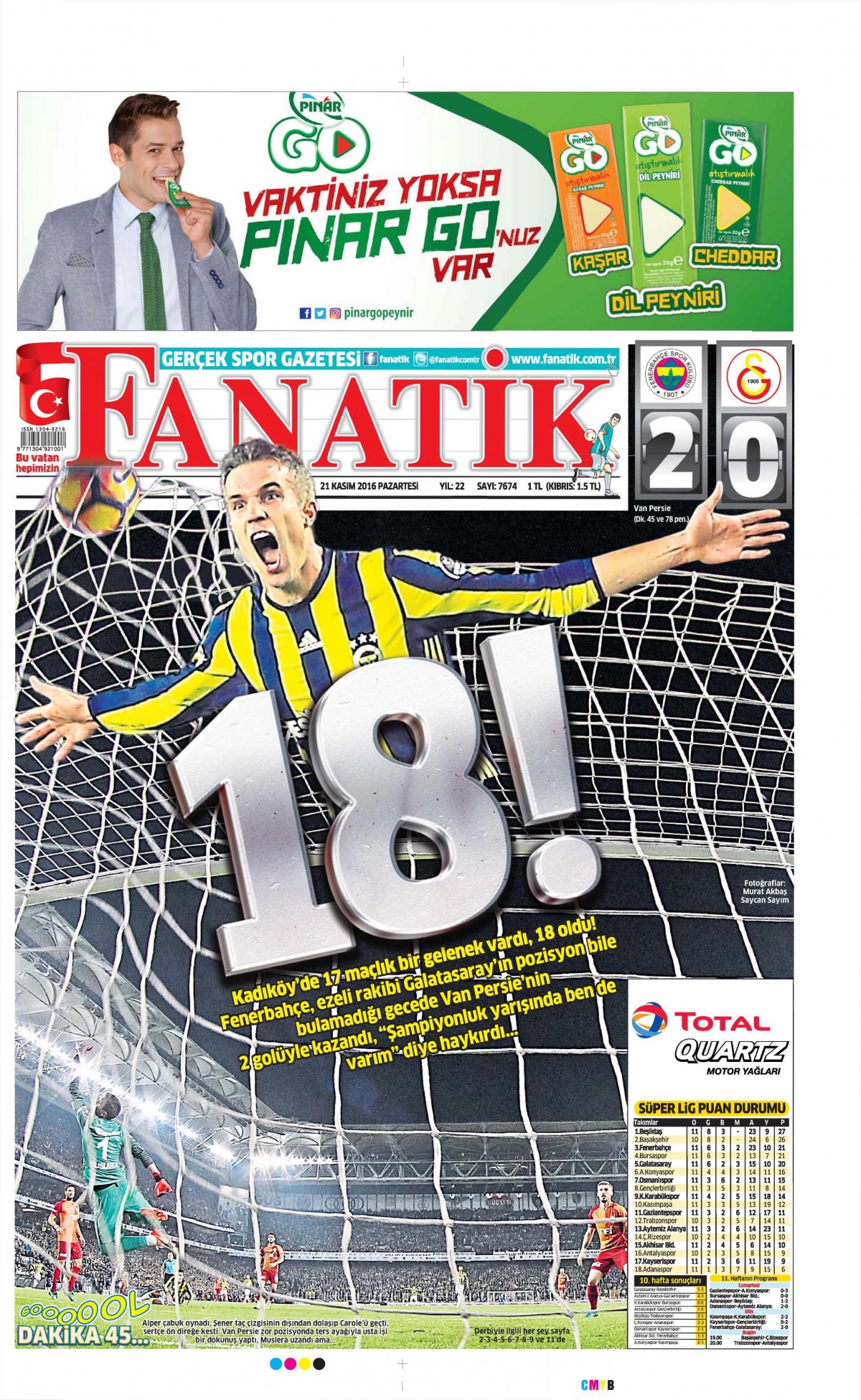 21 Kasım 2016 gazete manşetleri - 566