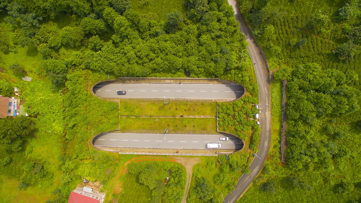 Rize'de doğayla bütünleşen tüneller ilgi çekiyor - 6