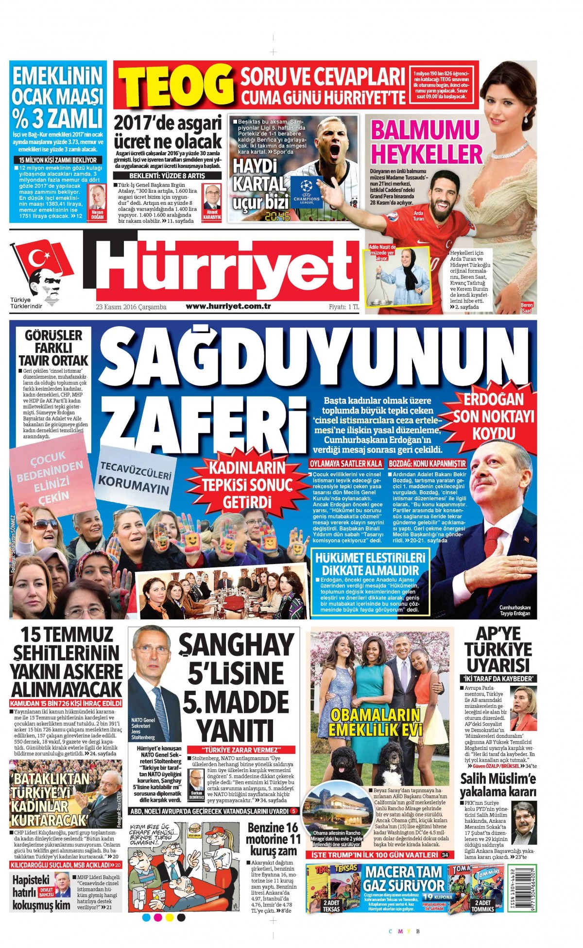 23 Kasım 2016 gazete manşetleri - 739