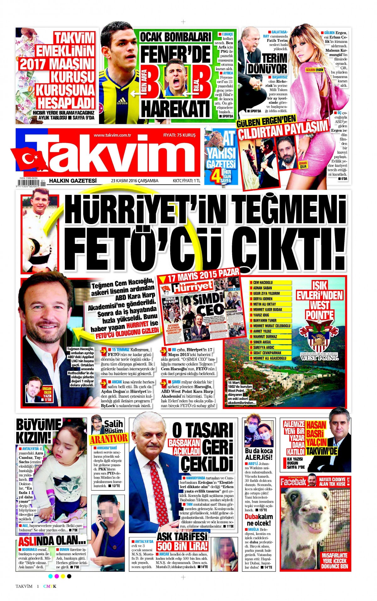 23 Kasım 2016 gazete manşetleri - 514