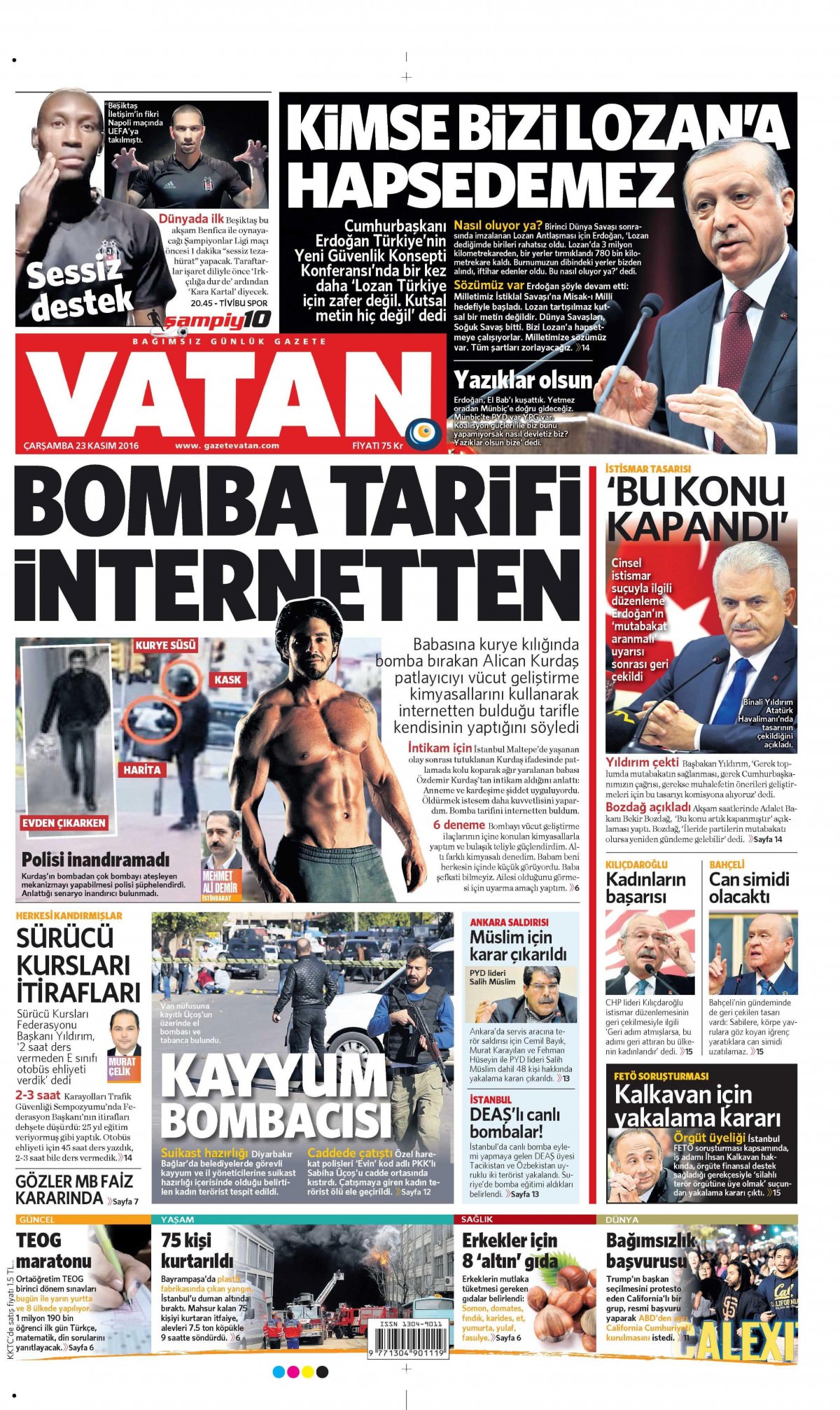 23 Kasım 2016 gazete manşetleri - 645