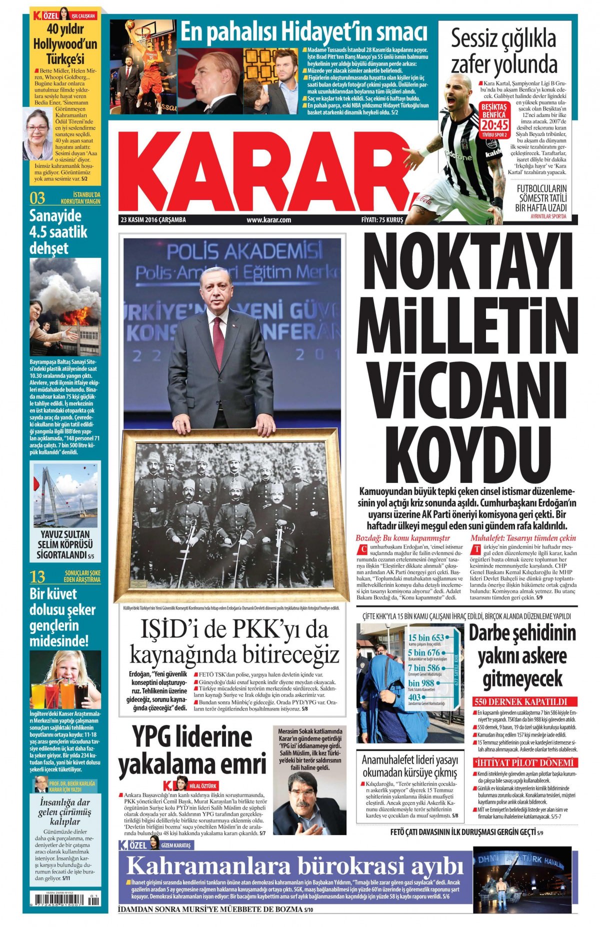 23 Kasım 2016 gazete manşetleri - 718