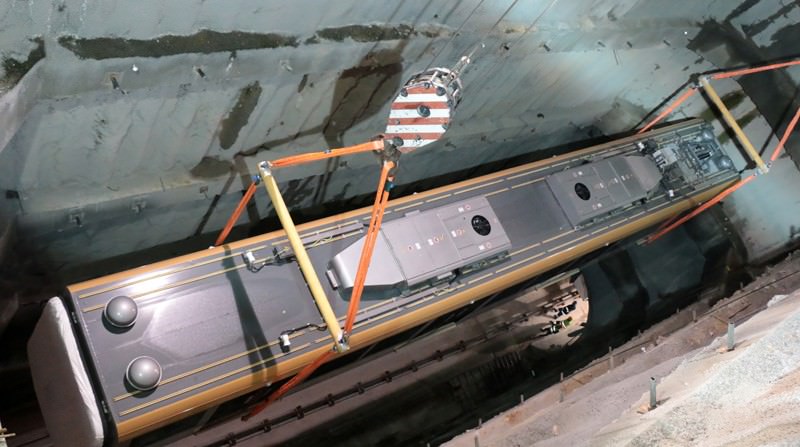 Üsküdar Çekmeköy metrosu vagonları raylara indirildi - 4