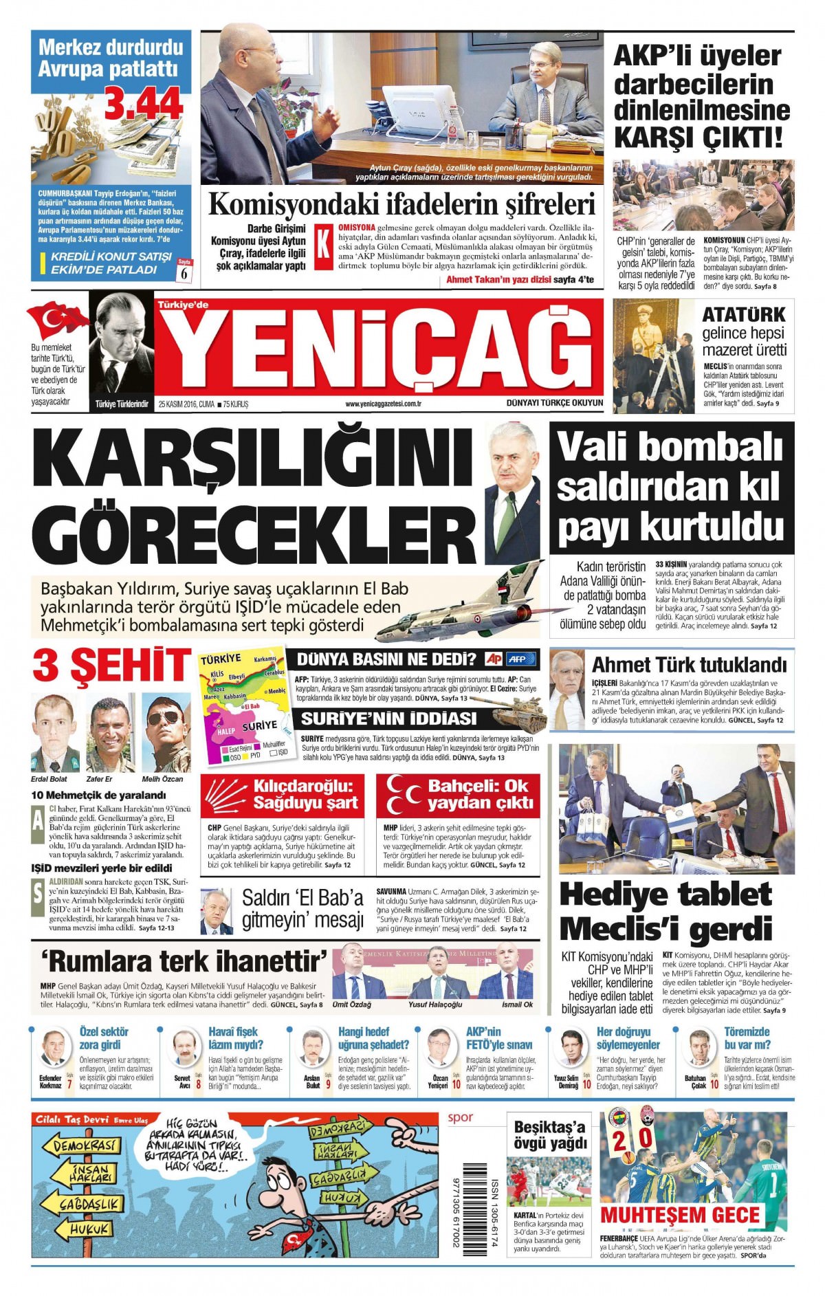 25 Kasım 2016 gazete manşetleri - 534